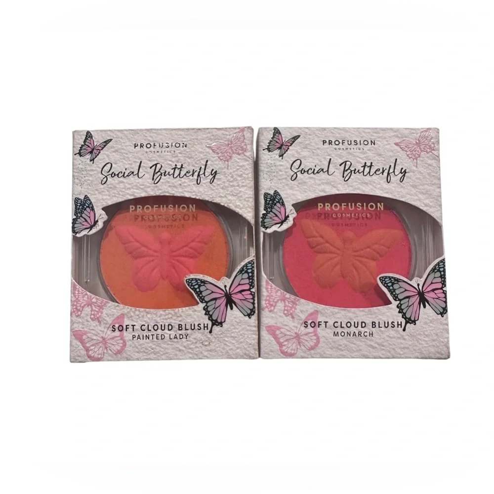 Profusion Social Butterfly Soft Cloud Blush Monarch Lot Of 2 NEW